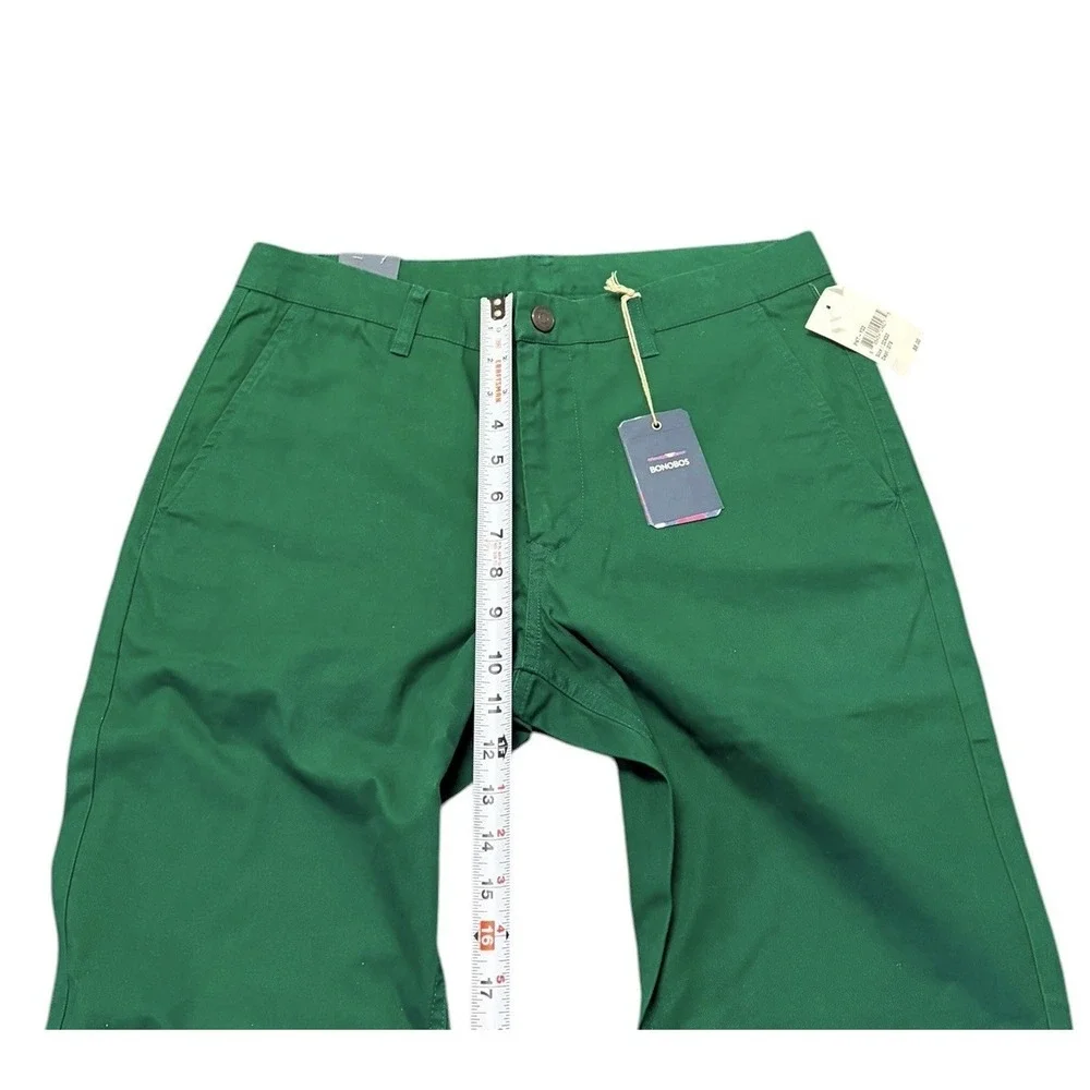 Bonobos Original Washed Chino Pants Mens 32x32 Green Nonstretch Straight NWT